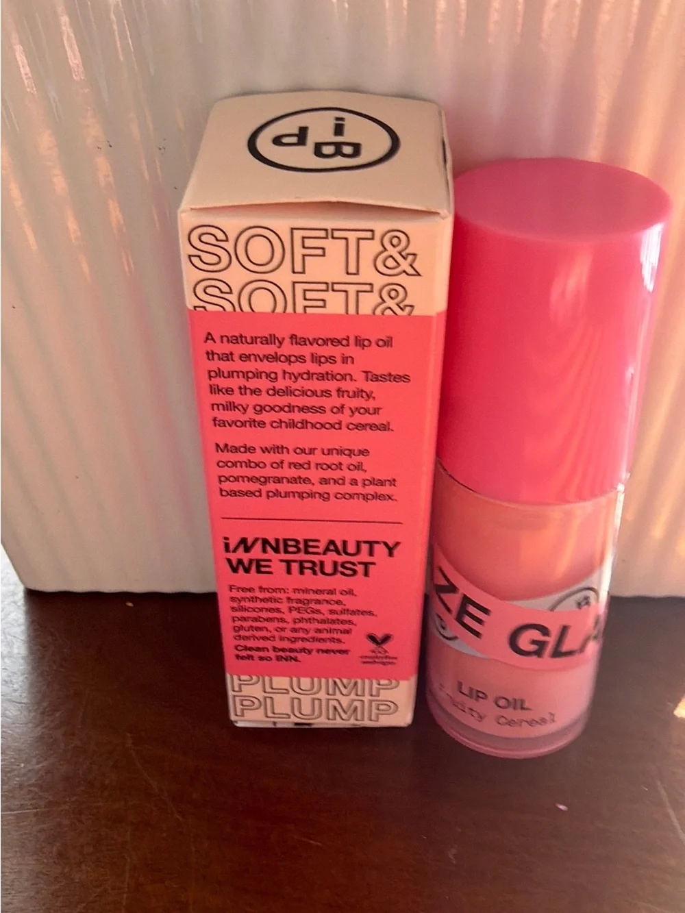 Innbeauty Project   Glaze Lip Oil plumping Hydrating Fruity Cereal (Pink)0.20oz